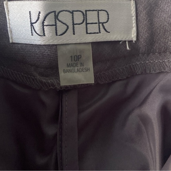 KASPER WOMEN’S CHARCOAL KATE CLASSIC FIT PANTS SIZE 10P - Picture 3 of 10